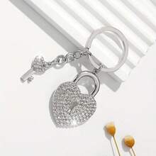 Fashionable Luxury Rhinestone Lock Pendant Keychain Suitable For Women's Daily Wear And Decoration Phone Accessories Gifts For Women Personalised Gifts Funny Gifts Phone Charm - Multicolor - View 5