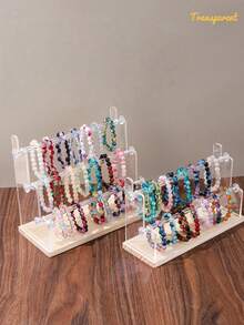 1 pieza Organizador de joyería y accesorios para el cabello multifuncional de acrílico, estante de almacenamiento para pulseras, collares y diademas para el tocador del dormitorio, regalo perfecto para la familia, amigos y compañeros de clase