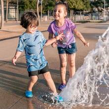 HIITAVE Zapatos de Agua para niños Antideslizantes para Nadar Descalzo Secado rápido Calcetines de Piscina para niños y niñas - TpSkyShark - Ver 6