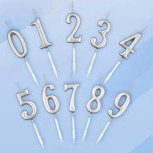 30th Birthday Candles, Silver NFUmberss 30 Candle For Cake, Happy Birthday Cake Topper Decoration For Birthday Anniversary Celebration Party Supplies{Inchcolor_nameinch:InchSilverinch} - Bạc - Xem 9