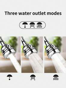 3-Mode Kitchen Faucet Sprayer Head, Modern Swivel Flexible Anti-Splash Aerator Sink Faucet Extender With 360° Rotatable Sprayer Head, Suitable For Kitchen & Bathroom, Kitchen Accessories, Bathroom Decor & Accessories, Home Decor, Autumn Decor