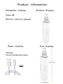 AXH. Cepillo de limpieza facial ultrasónico, exfoliador facial de vibración profunda para eliminar los puntos negros y exfoliar - Blanco - Ver 6