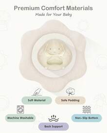 Baby Gym Play Mat With Seat, Non-Slip Bottom, Soft Material, Padding, Back Support, Sit Me Up Floor Seat For Baby, Tummy Time Mat With 5 Detachable Toys, Baby Activity Mat For Babies 0-6 6-12 Months, Newborn Baby Shower Valentine's Day/Birthday Gifts, Machine Washable - 米色 - 查看 2