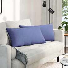 vidaXL 2 Stück Sofakissen, Blau, 80 X 40 Cm, Stoff - Blu - Visualizzare 1