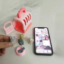 8 件/套儿童过家家宠物玩具，随机颜色狗狗配件迷你玩具狗笼玩具套装，感恩节、复活节、圣诞节派对礼物 - 彩色 - 查看 5