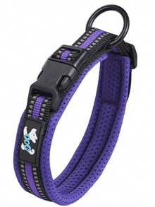 1pc Comfortable Breathable Adjustable Reflective Pet Collar