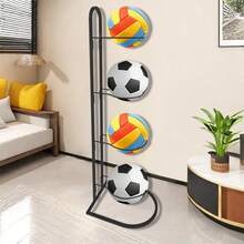 Multi-Functional Basketball Stand, Black Basketball Floor Storage Rack, Suitable For Sports Hall Ball Storage - Black - View 11