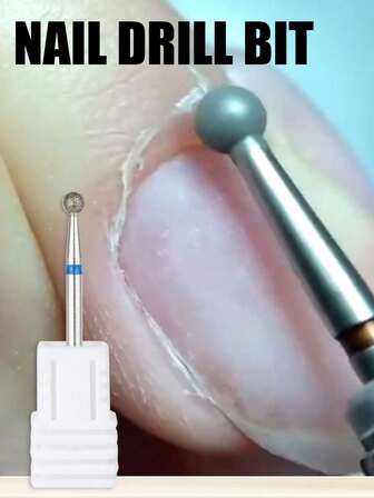 美甲钻头，美甲钻头，球形角质层清洁美甲钻头 3/32 英寸，专业硬质合金金刚石美甲钻头，用于清洁角质层死皮，指甲准备，双向旋转，美甲沙龙用品，美甲工具，美甲工具，美甲用品，美甲师用品，细砂指甲锉，适用于亚克力指甲、凝胶美甲和足疗