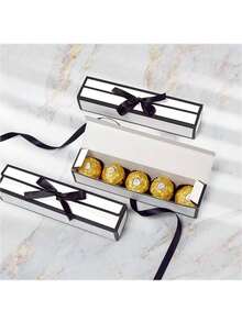 20pcs Valentine's Day Gift Packaging Boxes, Chocolate Paper Boxes Korean Style Single Grid Candy Boxes, Valentine's Day & Theme Party Gift Packaging Boxes - Multicolor - View 2