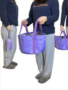 可折叠保温便携式泡脚盆 - 多功能可折叠水盆，户外旅行洗衣桶，带收纳袋，结实耐用的可折叠容器，适用于泡脚、洗涤、露营和日常使用，用途广泛，是居家、户外露营、徒步、钓鱼和旅行的理想之选，也是斋月、情人节和复活节的礼物佳品。 - 彩色 - 查看 6