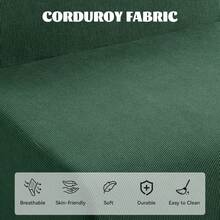 Compressed Lazy Sofa In A Box, Boneless Couch Comfy Single Corduroy Sofa Chairs For Living Room, Bedroom ,Office, Apartment, No Assembly Required - màu xanh lá - Xem 6