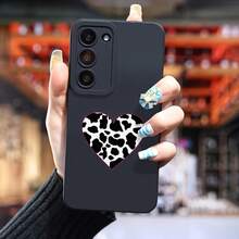 Patrón de Leopardo Corazón, Adecuado para Fundas de Teléfono de la Serie  Galaxy S25 Ultra/S24 PLUS/S23+/S22/S21, Resistente a Impactos y Antideslizante, Ligero, Nuevo Diseño de  de Moda, Funda Protectora de TPU de Alta Calidad, Funda de Uso Diario, Funda Protectora Resistente a Impactos, Accesorios de Moda, Funda de Teléfono de Moda, Resistente a Impactos, Carcasa Flexible, Funda Suave, Entusiastas de la Moda, Usuarios de Smartphones - Colores mixtos - Ver 6