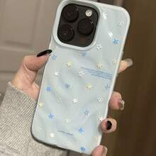 Teléfono Teléfono, Cubierta A Prueba De Golpes Con Patrón De Meteorito Arrugado Brillante, Adecuado 16 Pro 15 Plus 14 12 11 Protector, Año Nuevo, Pascua, Halloween Amigos Y Familiares - Azul - Ver 6