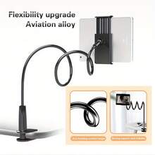 360°旋转平板手机支架，螺旋底座懒人支架，床头平板电脑支架，床边懒人支架，360度可调节DIY柔性支架，多功能平板架，懒人支架，长臂夹，适用于床边和厨房，兼容、安卓手机，生日礼物，送给家人、朋友，适用于办公室、宿舍和家庭使用，生日礼物，家庭宿舍办公室360度旋转手机支架，承重力强。 - 黑色 - 查看 5