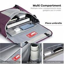 OIWAS Messenger Bag For Women, 15.6 Inch Laptop Crossbody Bags Men Casual Satchel Shoulder Bag College Travel Office Briefcase{Inchcolor_nameinch:InchPurpleinch,Inchsize_nameinch:Inch15.6Inchinch} - 紫色 - 查看 3