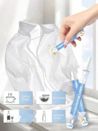 Jue-Fish Penna rimuovi macchie per capi senza lavaggio, adatta per rimuovere macchie sui vestiti, penna rimuovi macchie portatile senza lavaggio per pulire i vestiti, da regalare a familiari e amici (vengono inviati modelli nuovi e vecchi in modo casuale)