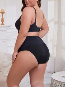 3Pcs Seamless Underwear Women Plus Size High-Waist Solid Color Panties Breathable Soft Comfortable Briefs ﻿