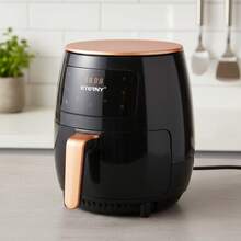 Fritadeira Elétrica Air Fryer 4,5l Preta E Vermelha 110/220v - preto 110V - Visão 3