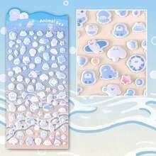 ملصقات رغوية ثلاثية الأبعاد بشكل حيوانات كرتونية للأطفال، ملصقات ديكور حيوانات كرتونية جميلة، ملصقات فقاعات بشكل قلب، مصنوعة من الإسفنج والمواد البلاستيكية. متوفرة بأنماط مختلفة، مناسبة للاستخدام في كتب الملصقات والأجهزة المحمولة والهدايا وكديكور لأغلفة الهواتف ذات الموضوع الكرتوني.