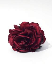 1个女士优雅大号多层布艺花朵发夹，是派对、舞会、校园和日常生活的完美发饰，适合波西米亚风情人节、校园、秋冬季节、度假装扮、夏季海滩度假等场合，也是送给女性的情人节礼物和旅行必备单品。 - 酒紅色 - 查看 7