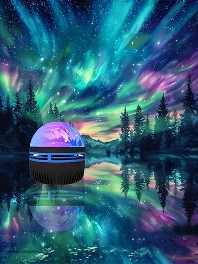 Aurora LED Nordlicht Projektor - USB betrieben, Galaxie Sternenhimmel Lampe mit Fernbedienung, Aurora Effekt (Grün, Blau, Pink, Lila, Weiß, Gold), kompakt für Schlafzimmer, Wohnzimmer, Büro Dekoration, geeignet für Weihnachten, Geburtstagsfeiern, Heimkino - Plug and Play Ambiente Beleuchtung, gemütliche Atmosphäre schaffen, Himmelsdesign, hochwertige Projektion, dekorative Beleuchtung, Eventplanung