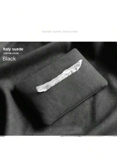 Car-Mounted Tissue Box, Luxurious Sheepskin-Covered Chair Back Tissue Holder, Car Armrest Box, Sunshade Drawer, Tissue Box