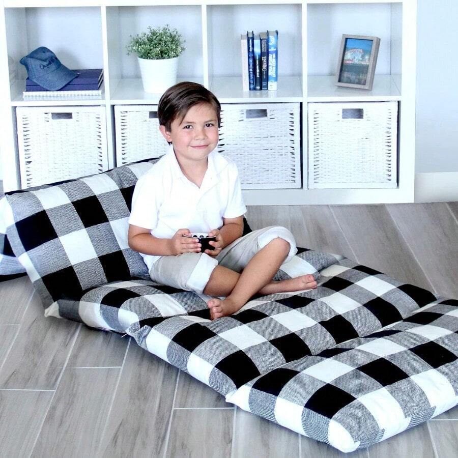 Car Inflatable BedButterfly Craze - Funda de almohada para piso funda para tumbona color negro/blanco tamaño king solución de asiento acogedora para niños y adultos cojín reclinable perfecto para leer hora deCar Inflatable Bed - Negroblanco - Ver 1