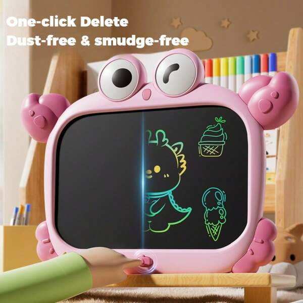 1 pieza [Desarrollo Creativo] Tablero de Dibujo LCD de 3 Opciones de Color, Borrado con un Solo Clic - Reutilizable, Divertida Almohadilla de Garabatos para Juegos de Imaginación y Desarrollo Artístico, Regalo Ideal para Halloween, Navidad y Año Nuevo, Juguete Creativo