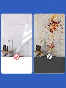 Kitchen Oil-Proof Stickers, Non-Adhesive Electrostatic Stove, Range Hood, Tile Wall Stickers, Transparent Anti-Mold, Oil-Proof And High-Temperature Resistant Wallpaper - Multicolor - View 10