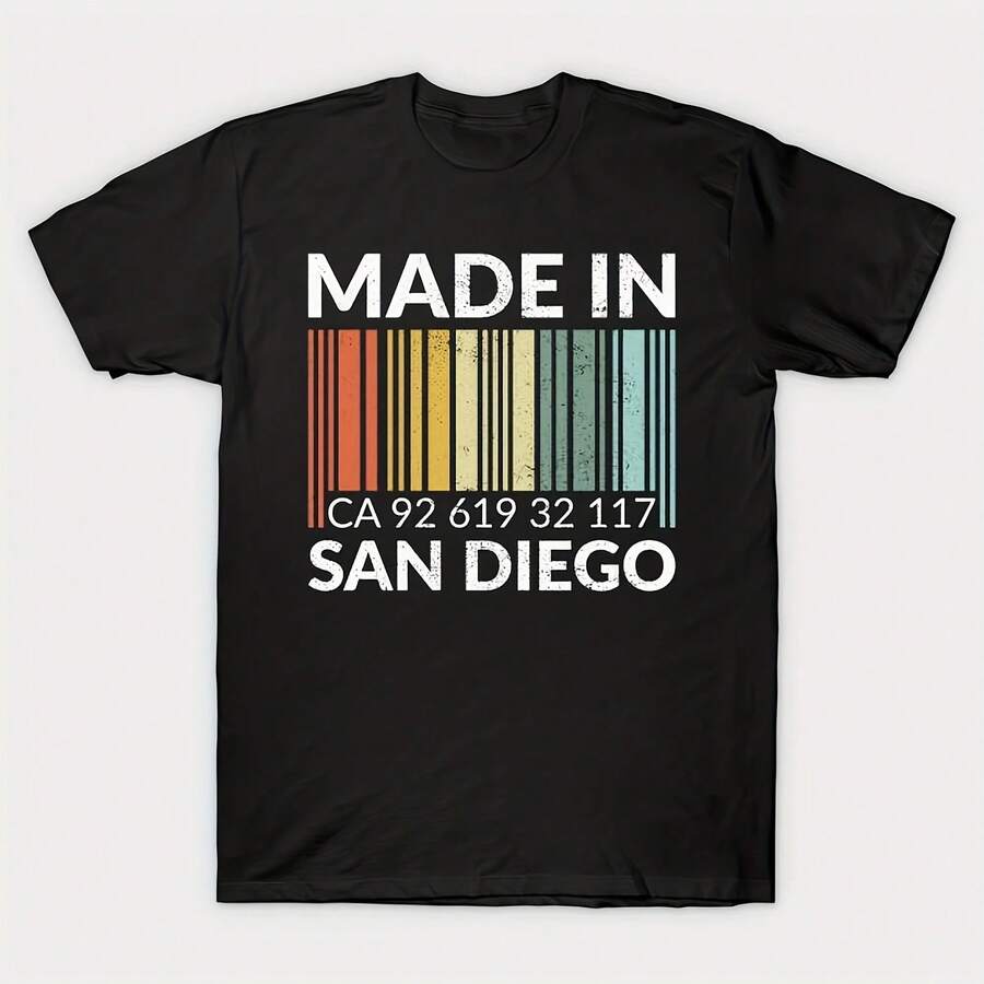 Made In San Diego T-Shirt - Hitam - View 1