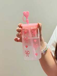 粉色蝴蝶结咖啡吸管杯、果汁吸管杯、奶茶吸管杯、抹茶下午茶吸管杯——送给朋友的最佳礼物选择！ - 彩色 - 查看 5