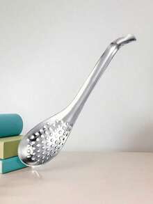 ملعقة مثقبة من الفولاذ المقاوم للصدأ - لحساء، مقلاة ساخنة، فصل الكافيار والبيض - أدوات الطهي والمطبخ، مناسبة للاستخدام اليومي (قد يحدث عيب طفيف أثناء النقل ولكن لا يؤثر على الاستخدام العادي)