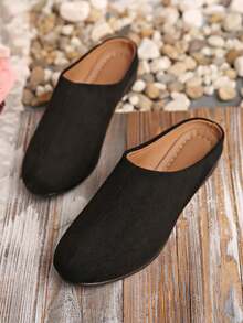Women's Casual Versatile Commuting Wedge Shoes - Black - View 2