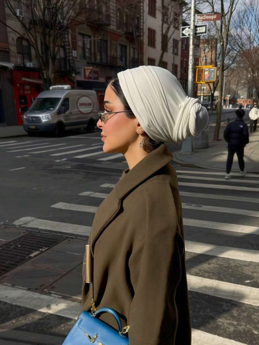 1 chiếc khăn trùm đầu dễ dàng cho nữ, khăn trùm đầu màu trơn cổ điển dùng ngay, 3 cách đội khác nhau, khăn trùm đầu co giãn đa năng và tiện dụng, vải Modal mềm mại và thoải mái, thích hợp để đội hàng ngày, chơi thể thao, tập yoga