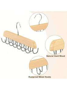 1个衣柜腰带套 腰带收纳袋 腰带挂钩 - 黑色 - 查看 9
