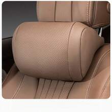 1PC New Luxury Nappa Car Headrest, Ultra Soft Ergonomically Designe Neck Support, Hole-Punching Nappa Design Breathable All-Season, Zero Pressure Design, Soft And Fluffy, Essential Neck Support, Easy Installation For Most Vehicles