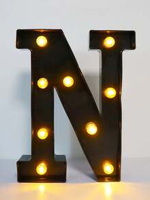 1pc 21.8cm/8.58in Holiday Party Lighting, Christmas Decor Light, Outdoor LED Light, Digits 0-9, Letters A-Z, Christmas Decor Digit Light, Holiday Accessories, Wedding Birthday Party Supplies, Room Scene Decor - Black - View 25