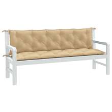 vidaXL Gartenbank-Auflagen 2 Stück Melange Beige 180x50x7 Cm Stoff - Beige - View 1