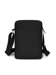 Large Capacity Fashion Men's One Shoulder Diagonal Messenger Bag, Multi-Functional Adjustable Strap Zipper Closure, Multi-Compartment Practical Storage Men's Bag Festival