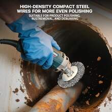 DINGQI Steel Wire Brush Set, Rotary Tool Polishing Cleaning Tool, Suitable For Drilling, Stainless Steel Wire Cup Brushes For Removing Rust, Corrosion And Sanding Surfaces