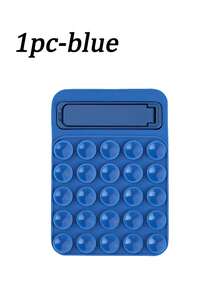 1pc Silicone Suction Cup Stand, Multi-Functional For Computer & Phone, Glass Self-Adhesive Non-Slip Silicone Desktop Metal Stand, Firmly Fixed On Any Smooth Surface, Suitable For Glass, Mirror, Refrigerator Or Gym, Fits Any Phone Model