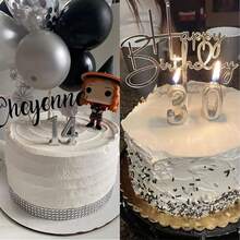 30th Birthday Candles, Silver NFUmberss 30 Candle For Cake, Happy Birthday Cake Topper Decoration For Birthday Anniversary Celebration Party Supplies{Inchcolor_nameinch:InchSilverinch} - Bạc - Xem 8