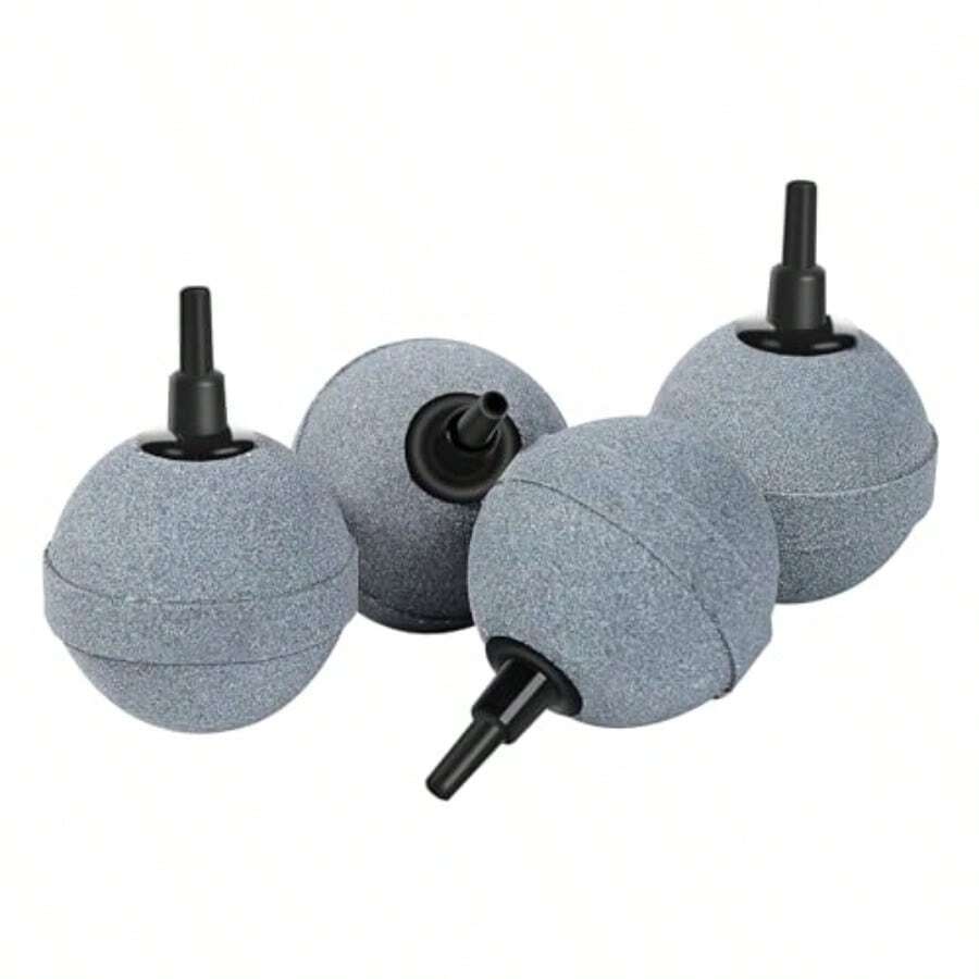 Air Stones For Ponds 2 Inch Long Lasting Aerator Oxygen Diffuser Air Pump Accessories For Aquariums Fish Tanks Hydroponics And DWC Reservoirs 4 Pack - như hình ảnh - Xem 1