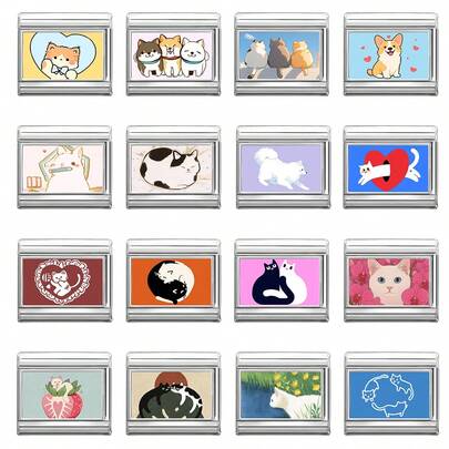 1pc DIY Modular Photo Printing Bracelet, With Classic Animal Print, Urban Casual Style, Essential For Christmas & Halloween, Autumn Tones, Local , Practical & Fashionable, Christmas Vibe, Charming Design, Stainless Steel Jewelry, Christmas Decor, Autumn Office Style, Party Outfit Guide, Christmas Gift, Christmas Home Decor