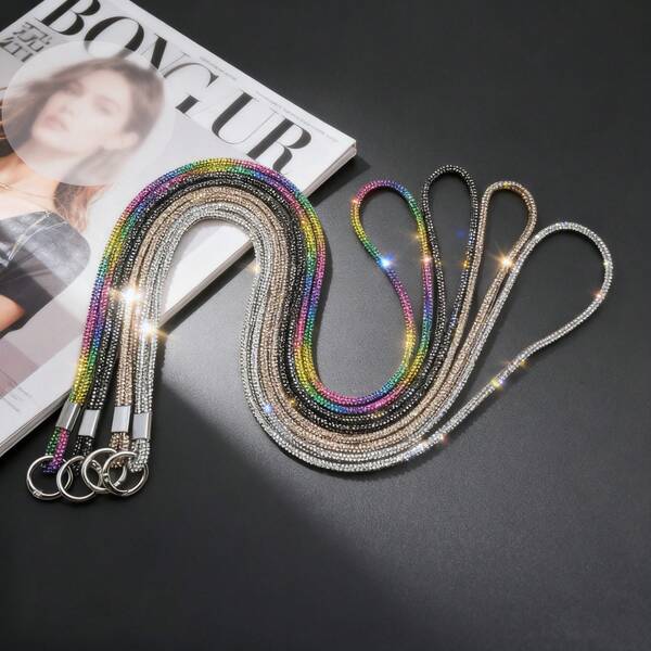 2-In-1 Detachable Lanyard Keychain, Suitable For Phone, Keys, ID Card, Student Card, Outdoor, Party, Office, Student, Party