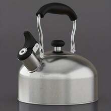 Stainless Steel Whistling Tea Kettle, Suitable For Stove, Gas And Electric Cooktop - Large Capacity, Rust-Proof, Lightweight & Durable, Portable, Easy To Clean, Ideal For Camping, Hiking, Home, Office, Restaurant - No Electricity Required - - - View 7