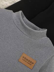 3件装男童抓绒立领长袖T恤，儿童休闲保暖内衣，秋冬季