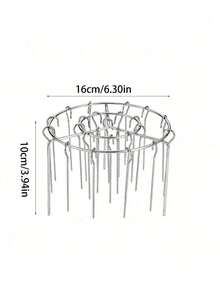 一套不锈钢烤架+烤串，烧烤套装，空气炸锅烧烤架套装，不锈钢圆形烧烤架，空气炸锅，烤箱，烤架，烤串，厨房用品，烹饪，适用于肉类、鱼类、蔬菜、水果，节日派对，聚会，礼品