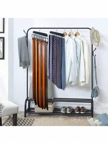 1个衣柜腰带套 腰带收纳袋 腰带挂钩 - 黑色 - 查看 6