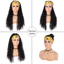 湿润波浪卷发带假发，卷曲波浪合成假发，无胶耐热长假发，适合日常派对佩戴